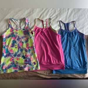 Ivivva Kids Tank Tops Bundle - Colorful Splash, Pink, and Blue